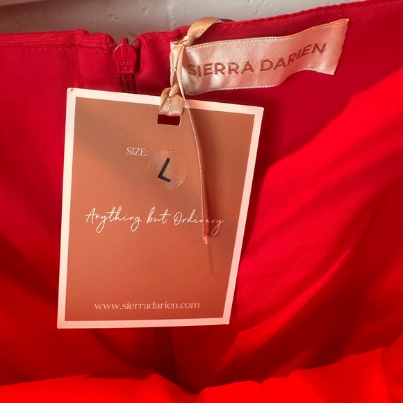 Sierra Darien Strapless Red Floral Dress - Picture 5 of 5